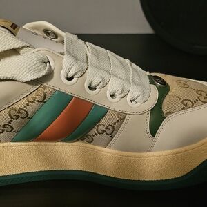 Gucci Screener 'GG Motif Beige Green' 777106-AAC72